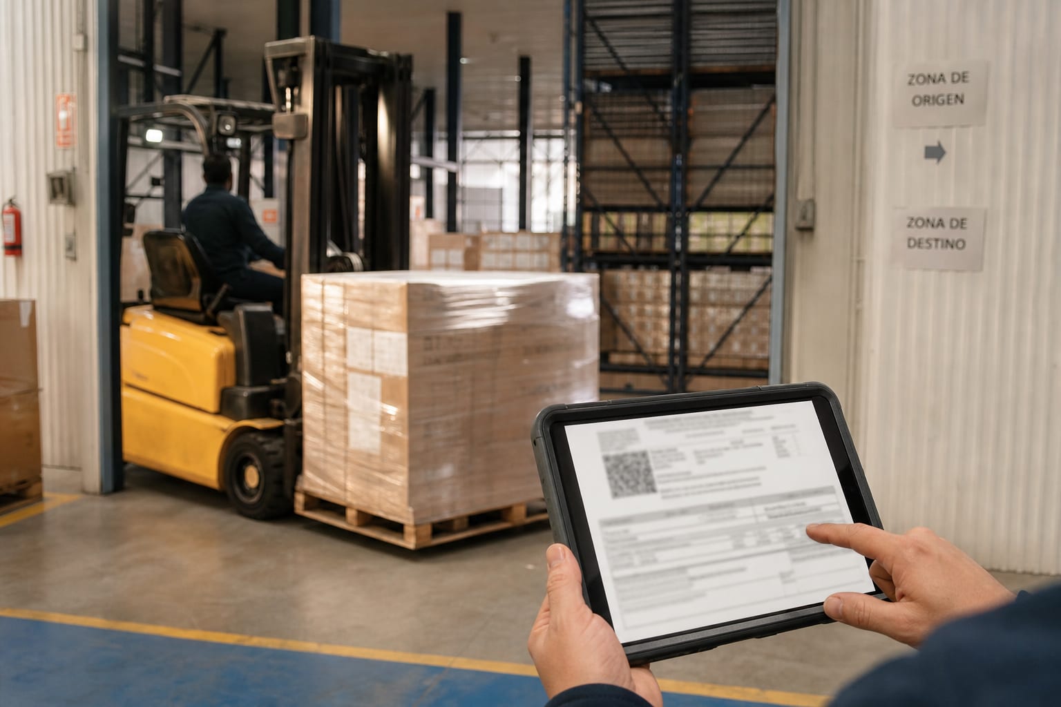 Tablet con comprobante fiscal digital: UUID del CFDI que amarra factura, pago y auditoría