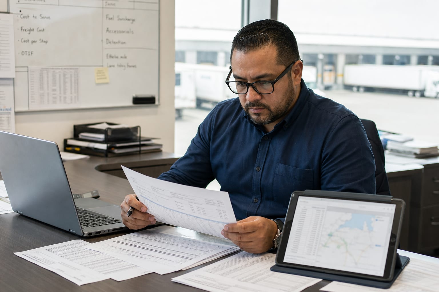 DC operations and cost review: freight cost as percent of sales