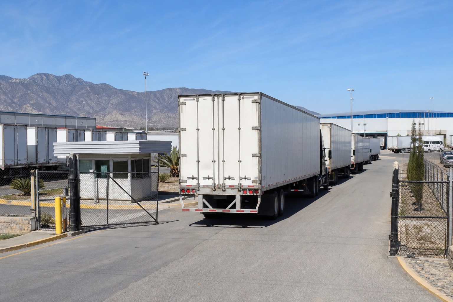 Industrial yard in the Monterrey–Saltillo automotive cluster